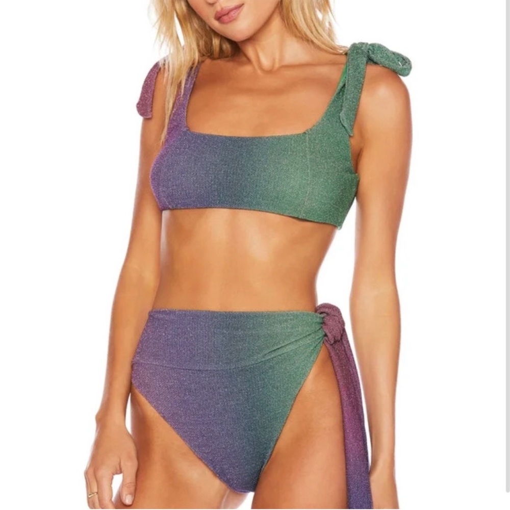 beach riot glitter gemstone bikini set